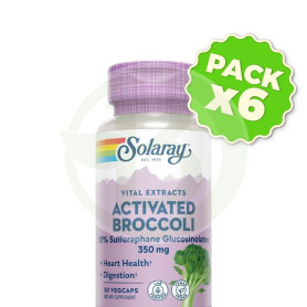 Pack 6x Extracto De Semilla De Brócoli Activado 30 Cápsulas Solaray
