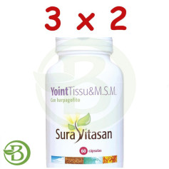 Pack 3x2 Yoint Tissu et MSM avec Griffe du Diable 60 Capsules Sura Vitasan