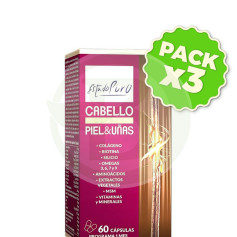 Pack 3x Cheveux Peau et Ongles 60 Gélules Estado Puro
