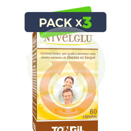 Pack 3x Nivelglu Nueva Formula 60 Capsulas Tongil