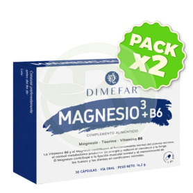 Pack 2x Magnesio³ + B6 30 Cápsulas Dimefar