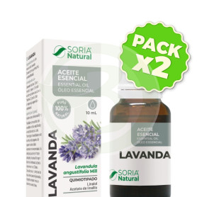 Pack 2x Aceite Esencial De Lavanda 10Ml Soria Natural