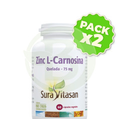Pack 2x Zinc L-Carnosina 60 Cápsulas Sura Vitasan