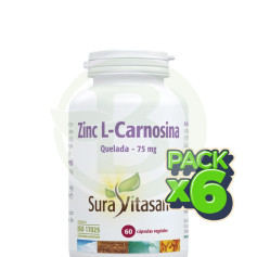 Pack 6x Zinc L-Carnosina 60 Cápsulas Sura Vitasan