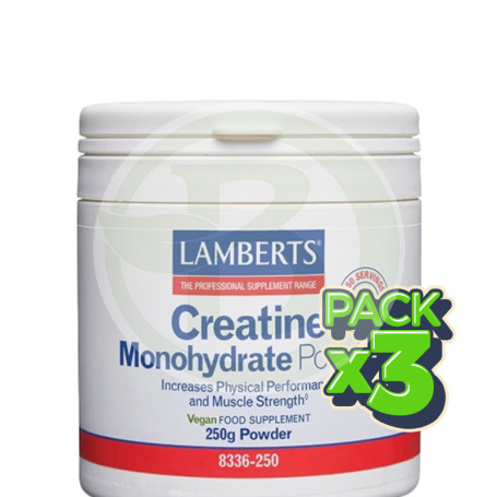 Pack 3x Creatina Monohidrato 250G Lamberts