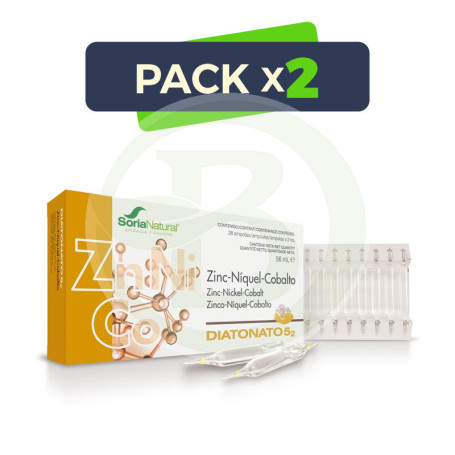 Pack 2x Diatonato 5-2 (Zn-N-Co) 28 Viales Soria Natural