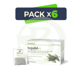 Pack 6x Herboplant Hepabil-8 20 Filtros Herbora