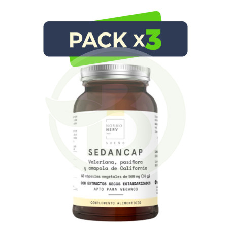 Pack 3x Herboactiv Sedancap 60 Cápsulas Herbora