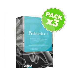 Pack 3x Probiotics-14 30 Cápsulas Herbora