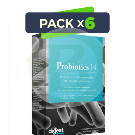Pack 6x Probiotics-14 30 Cápsulas Herbora