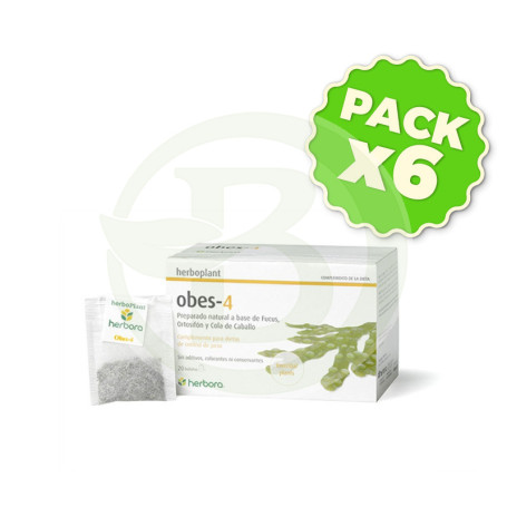Pack 6x Herboplant Obes-4 20 Filtros Herbora