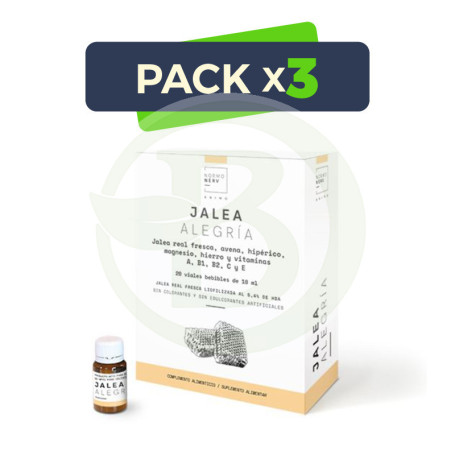 Pack 3x Jalea Alegría Normonerv 20 Viales Herbora