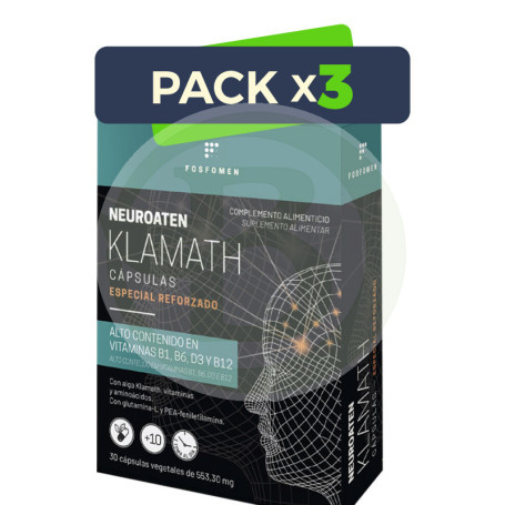 Pack 3x Neuroaten Klamath 30 Cápsulas Herbora