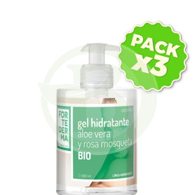 Pack 3x Gel Hidratante Aloe y Rosa Mosqueta Bio 500Ml. Herbora