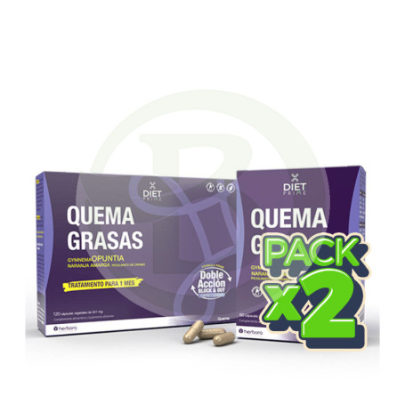 Pack 2x Prime Diet Quema Grasas 120 Capsulas Herbora
