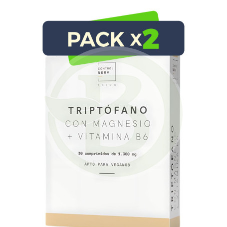 Pack 2x Triptofano + B6 + Magnesio 30 Comprimidos Herbora