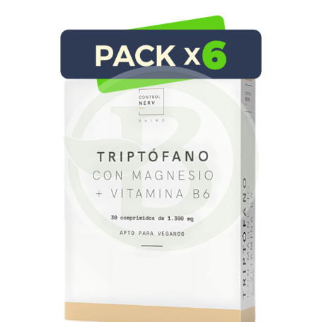 Pack 6x Triptofano + B6 + Magnesio 30 Comprimidos Herbora