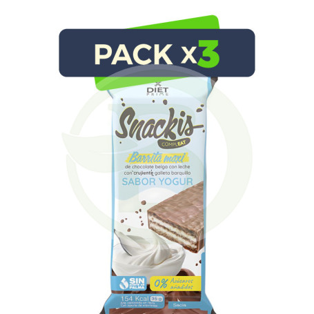 Pack 3x Snackis Compleat Sabor Yogur 35 Gr Herbora
