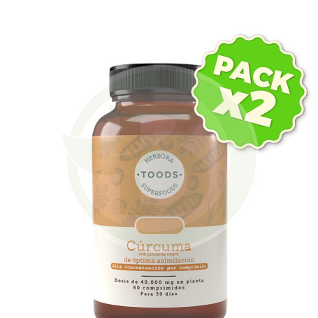 Pack 2x Cúrcuma 1450Mg 60 Comprimidos Herbora