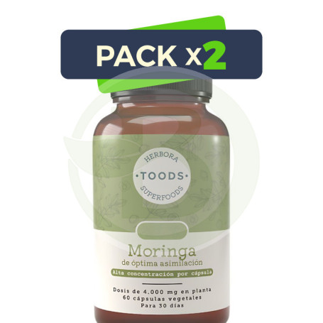 Pack 2x Moringa 720Mg 60 Cápsulas Vegetales Herbora