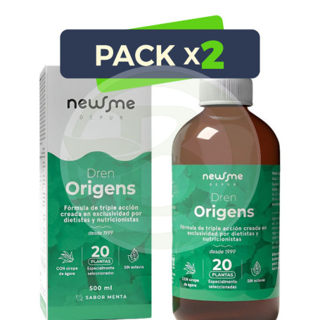 Pack 2x Dren Origens Sabor Menta 500Ml Herbora