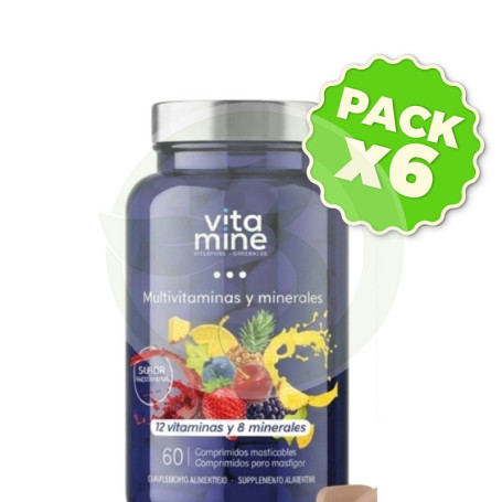 Pack 6x Multivitaminas y Minerales 60 Comprimidos Herbora